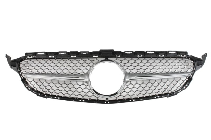 Grila radiator crom argintiu potrivit MERCEDES C-KLASA W205 12.18-02.21