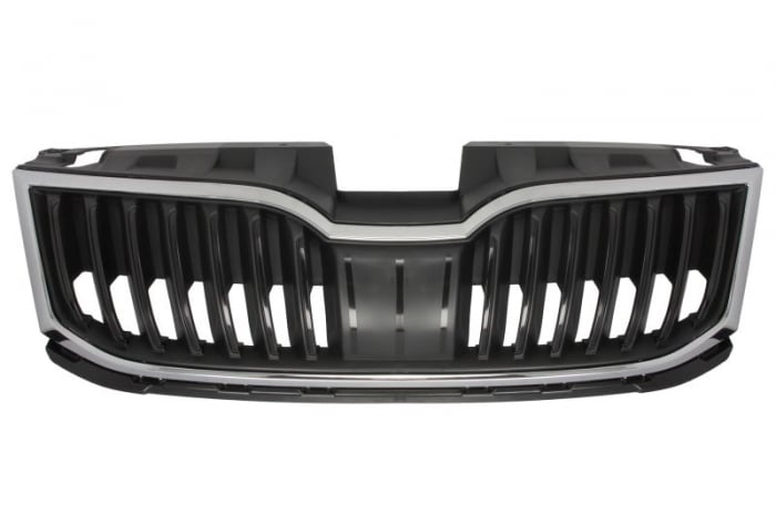 Grila radiator cu dunga, crom negru potrivit SKODA OCTAVIA III 1.0-2.0D dupa 2012