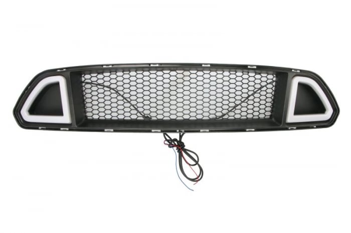 Grila radiator cu lumini de zi, negru potrivit FORD USA MUSTANG 2.3 5.0 2015-2018