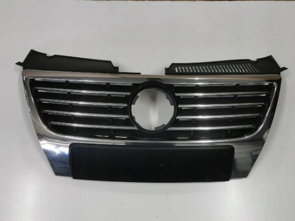 Grila radiator fata ornamente cromate; emblema mare, negru crom VW PASSAT intre 2005-2010