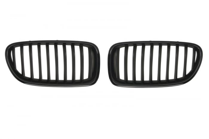 Grila radiator fata (Set 2 bucati, negru negru lucios) potrivit BMW 5 (F10), 5 (F11) 1.6-4.4 11.09-02.17 12.09-02.17