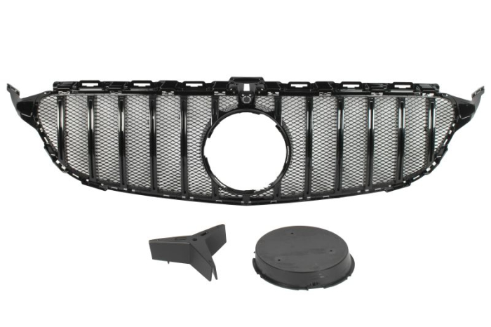 Grila radiator GT-R style, negru lucios potrivit MERCEDES C-KLASA W205 12.13-12.18