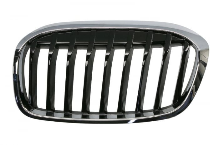 Grila radiator stangarama cromata negru lucios potrivit BMW 2 Active Tourer F45, F46 dupa 2018