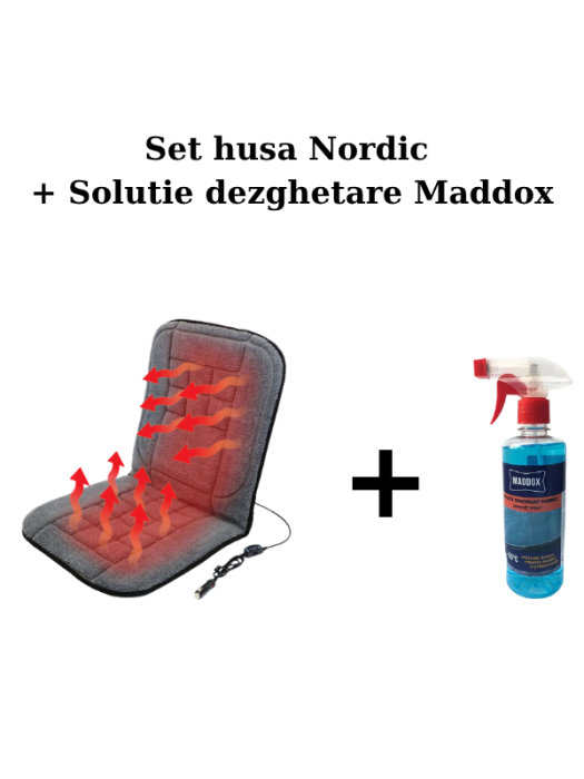 Set Husa scaun auto Nordic + Solutie dezghetare parbriz Maddox, -55 grade [1]