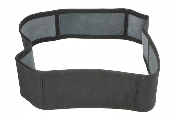 Husa volan, piele, diametru: 37-39cm, negru [2]