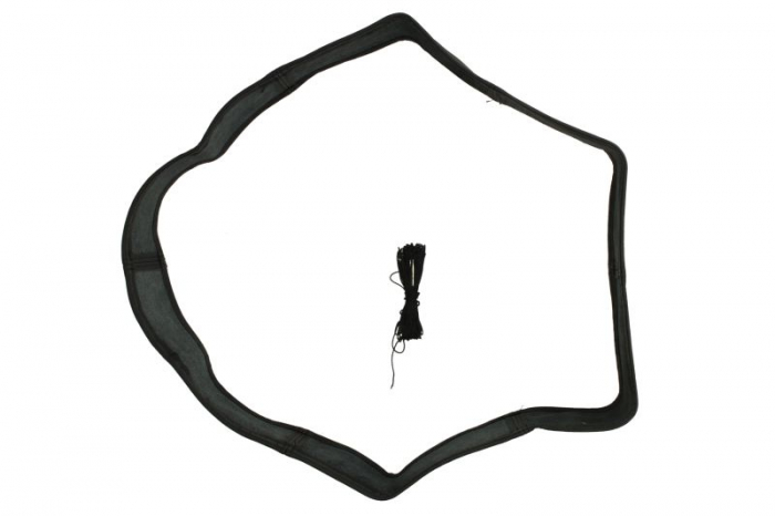 Husa volan, piele, diametru: 42-44cm, negru [2]