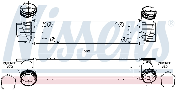 Intercooler BMW Seria 1 (E81), 1 (E82), 1 (E87), 1 (E88), 3 (E90), 3 (E91), 3 (E92), 3 (E93), X1 (E84) 2.0D intre 2004-2015