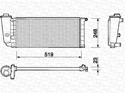 Intercooler FIAT PANDA; LANCIA Y10 0.8-1.1 06.85-09.03