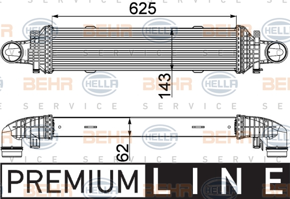 Intercooler MERCEDES Clasa C (C204), C T-MODEL (S204), C (W204), CLS (C218), CLS SHOOTING BRAKE (X218), E (A207), E (C207), E T-MODEL (S212), E (W212), GLK (X204), SLK (R172) 1.6-5.5 dupa 2007