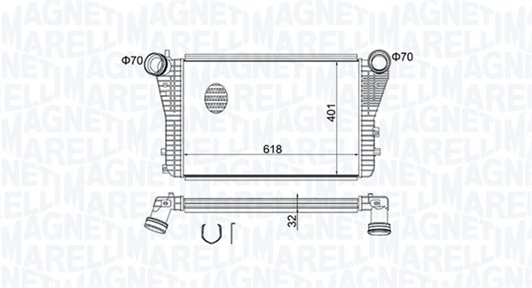 Intercooler potrivit AUDI A3, TT; SEAT ALTEA, ALTEA XL, LEON, TOLEDO III; SKODA OCTAVIA II, SUPERB II, YETI; VW BEETLE, CADDY III, CADDY III MINIVAN, EOS, GOLF PLUS V 1.4-2.0D 02.03-07.18