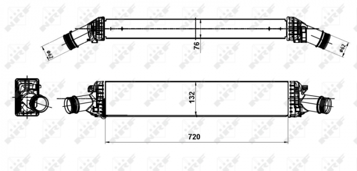 Intercooler potrivit AUDI A4 ALLROAD B8, A4 B8, A5, A6 ALLROAD C7, A6 C7, A7, A8 D4, Q5; PORSCHE MACAN 2.0 2.7D 3.0D 06.07-