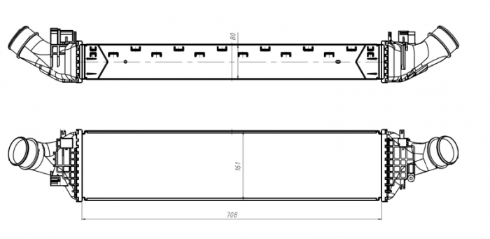 Intercooler potrivit AUDI A6 ALLROAD C7, A6 C7, A7 3.0D 05.14-09.18