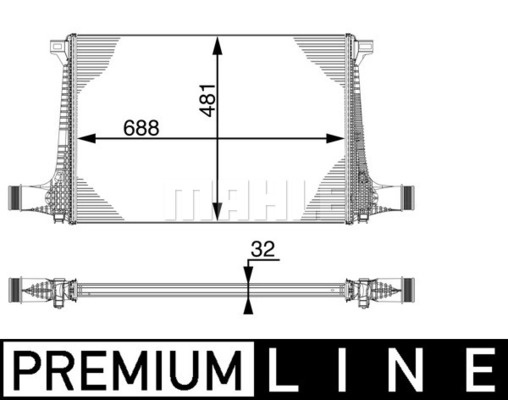 Intercooler potrivit AUDI Q7, Q8 2.0 3.0D 01.15-