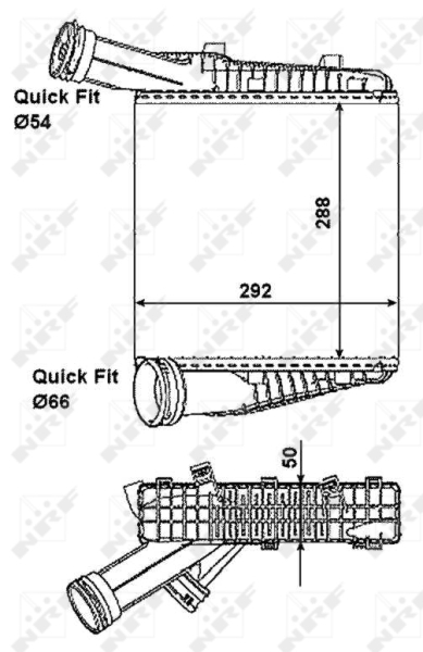 Intercooler potrivit AUDI Q7; VW TOUAREG 3.0D 11.04-03.18