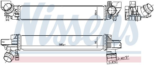 Intercooler potrivit bmw 2 (f45), x1 (f48), x2 (f39); mini countryman (f60) 1.5h 11.14-