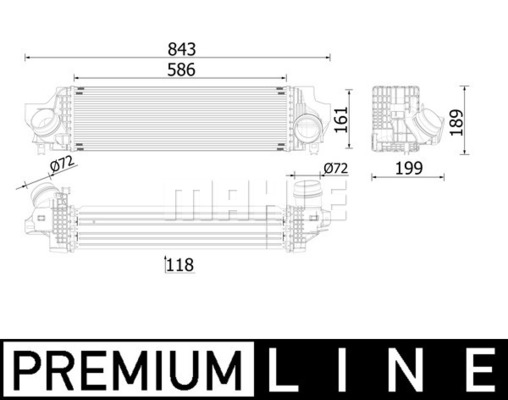 Intercooler potrivit BMW Seria 2 (F45), X1 (F48); MINI (F56), CLUBMAN (F54), COUNTRYMAN (F60) 2.0 11.13-