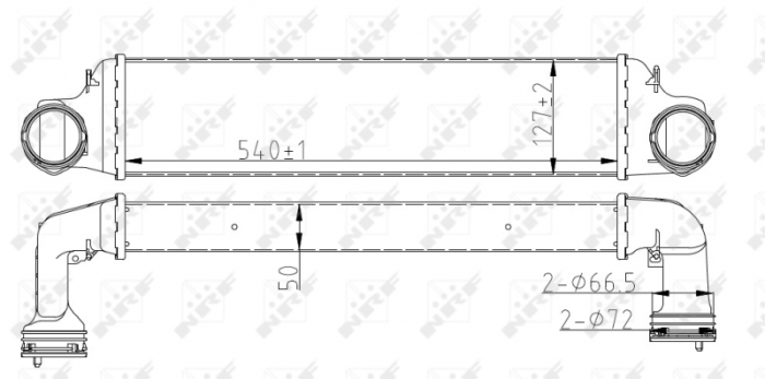 Intercooler potrivit BMW Seria 3 (E46), X3 (E83) 2.0D 3.0D 09.01-12.07