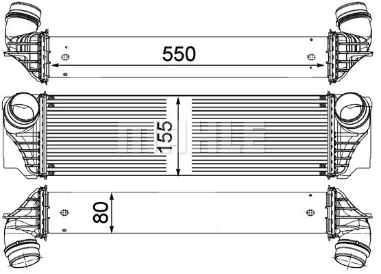 Intercooler potrivit BMW Seria 5 (F10), 5 (F11), 5 GRAN TURISMO (F07), 7 (F01, F02, F03, F04) 3.0/3.0H 09.08-02.17 [2]