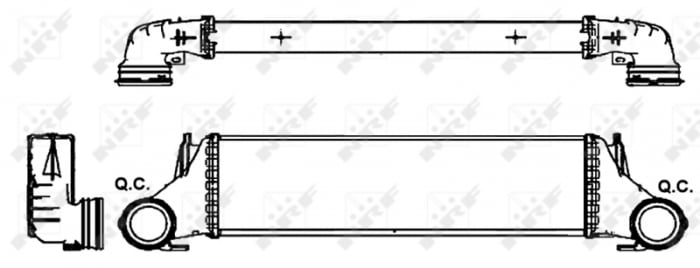 Intercooler potrivit BMW X5 (E53) 3.0D 10.03-09.06