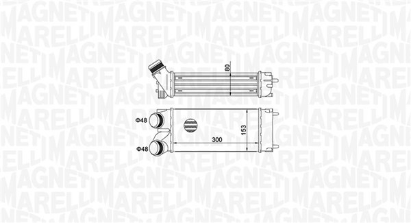 Intercooler potrivit CITROEN BERLINGO MULTISPACE, BERLINGO/MINIVAN, C4, C4 I; PEUGEOT 3008, 308 I, 308 I/KOMBI, 5008, PARTNER TEPEE 1.6D 11.04- [2]
