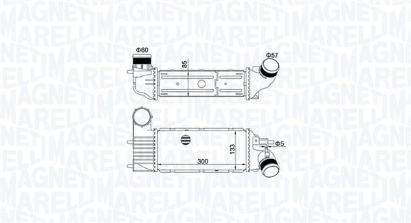 Intercooler potrivit CITROEN C5 I; PEUGEOT 406, 607 2.0D 2.2D 06.98-06.10