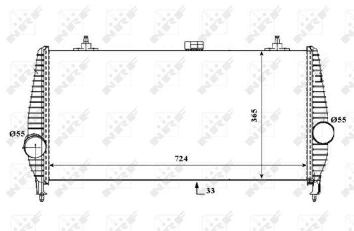 Intercooler potrivit citroen c5 ii, c5 iii, c6; peugeot 407, 607 2.2d 2.7d 12.04-