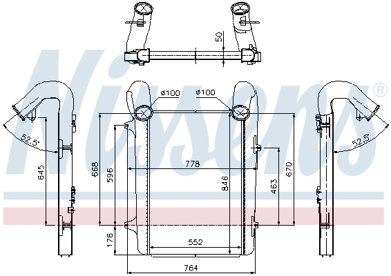 Intercooler potrivit DAF XF 105 MX300/MX340/MX375 10.05- [3]