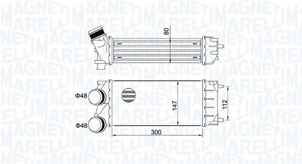 Intercooler potrivit DS DS 4, DS 5; CITROEN BERLINGO, BERLINGO MULTISPACE, BERLINGO MINIVAN, C4 GRAND PICASSO I, C4 II, C4 PICASSO I, DS4, DS5; PEUGEOT 3008, 308, 308 I, 5008 1.2 1.6 1.6D 04.08-