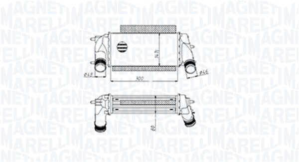 Intercooler potrivit FORD B-MAX, C-MAX II, ECOSPORT, FIESTA VI, GRAND C-MAX, TOURNEO CONNECT V408 NADWOZIE WIELKO, TRANSIT CONNECT V408 MINIVAN 1.0 09.12-