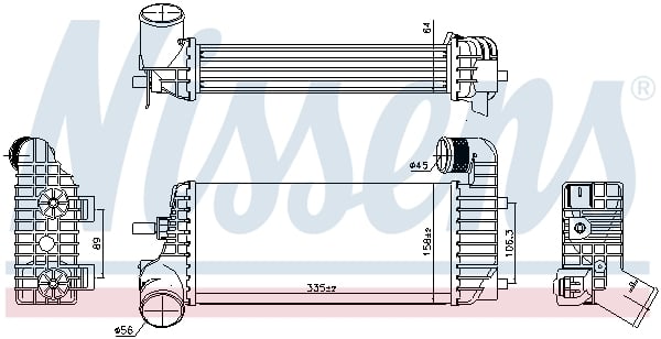 Intercooler potrivit FORD FOCUS III 1.0-Electric 07.10-