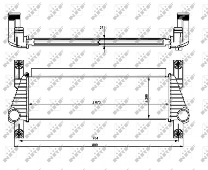 Intercooler potrivit FORD RANGER 2.2D 3.2D 04.11-