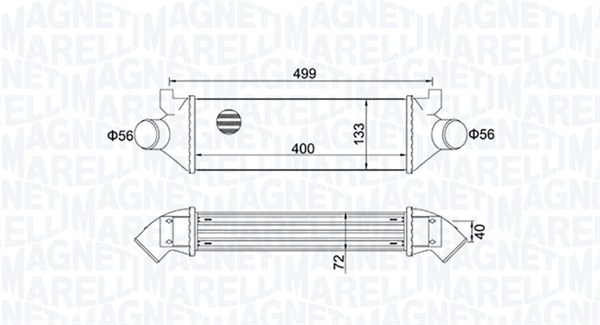 Intercooler potrivit FORD TRANSIT 2.4D 01.00-05.06