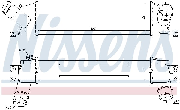 Intercooler potrivit HYUNDAI H-1 CARGO, H-1 TRAVEL 2.5D 02.08-