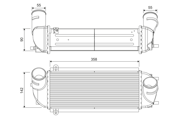 Intercooler potrivit HYUNDAI SANTA FÉ II, SANTA FÉ II/SUV 2.0D/2.2D 03.06-05.13 [2]