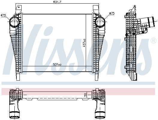 Intercooler potrivit IVECO EUROCARGO I-III, EUROCARGO IV, EUROCARGO V, MAGIRUS F4AE0681A-F4GFE601A 09.00-
