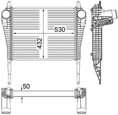 Intercooler potrivit IVECO EUROCARGO I-III, EUROCARGO V F4AE0681A-F4AFE611E dupa 2000 [3]