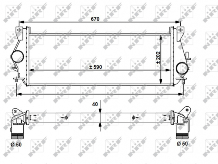 Intercooler potrivit land rover defender 2.2d 2.4d 10.06-02.16