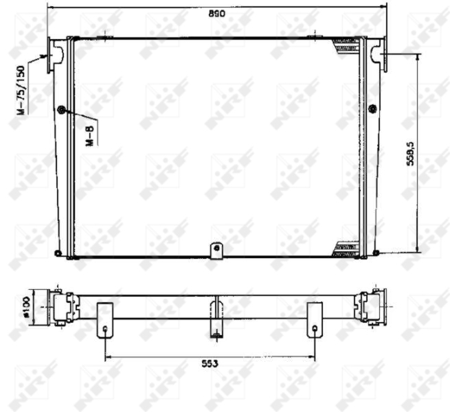 intercooler potrivit MAN HOCL, LION S CITY, NG, NL; NEOPLAN CENTROLINER D0826LUH-E2876LUH02 01.92-