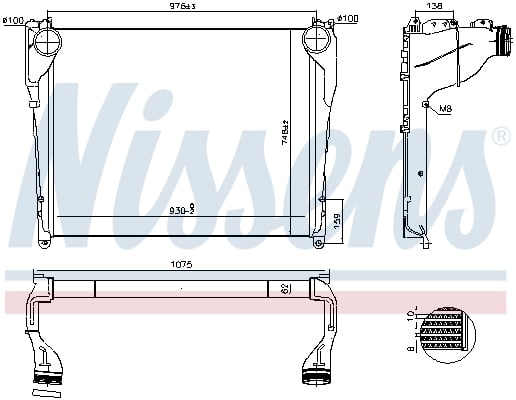 Intercooler potrivit MERCEDES ACTROS MP4 MP5, ANTOS, AROCS 471.943-OM936.916 07.11-