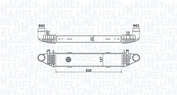 Intercooler potrivit MERCEDES C T-MODEL (S204), C (W204) 1.6 2.1D 3.0D 01.07-08.14