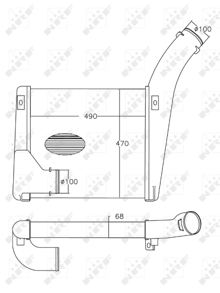 intercooler potrivit MERCEDES O 405 OM427.905-OM447.999 12.84-