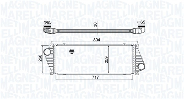 Intercooler potrivit MERCEDES SPRINTER 2-T (B901, B902), SPRINTER 3-T (B903), SPRINTER 4-T (B904), SPRINTER 5-T (B905); VW LT 28-35 II, LT 28-46 II 2.1D-2.9D 01.95-07.06