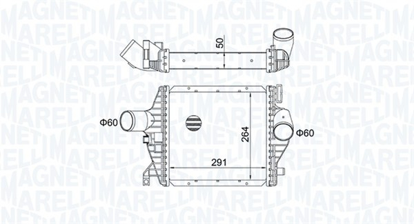 Intercooler potrivit MERCEDES V (638 2), VITO (W638) 2.2D 03.99-07.03