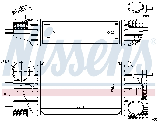 Intercooler potrivit NISSAN JUKE 1.6 06.10-