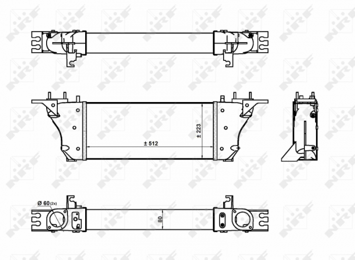 Intercooler potrivit NISSAN NP300 NAVARA, PATHFINDER III 3.0D 02.10-