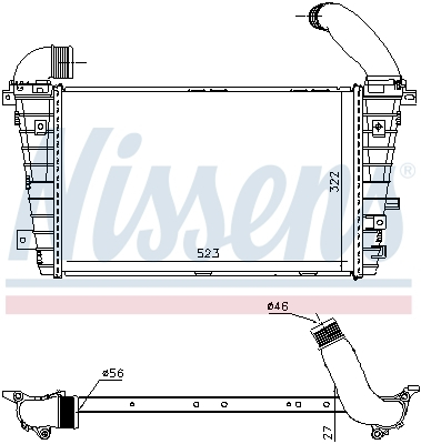 Intercooler potrivit OPEL ASTRA H, ASTRA H GTC 1.3D 1.9D 2.0 04.04-10.10