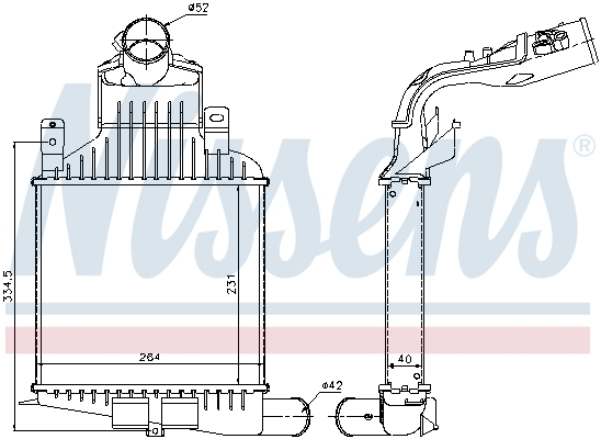 Intercooler potrivit OPEL ASTRA H, ASTRA H GTC, ZAFIRA B, ZAFIRA B MINIVAN 1.6 1.6CNG 2.0 03.04-04.15