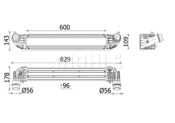 Intercooler potrivit OPEL ASTRA K 1.2 1.4 08.19-