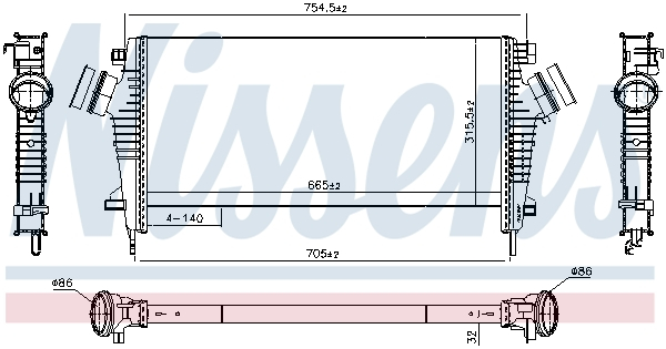 Intercooler potrivit OPEL INSIGNIA A, INSIGNIA A COUNTRY 1.6D 07.15-03.17