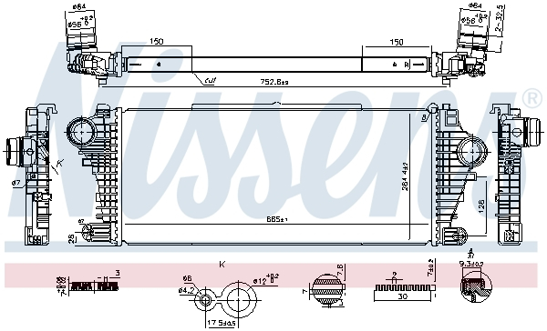 Intercooler potrivit OPEL INSIGNIA B, INSIGNIA B COUNTRY, INSIGNIA B GRAND SPORT 1.5-2.0D 03.17-